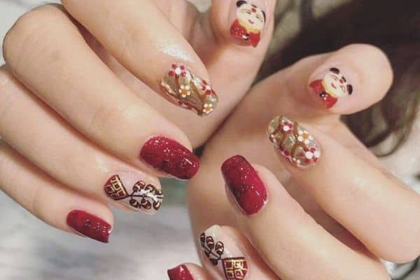 66 Mẫu Nail Giáng Sinh Nổi Bật 36