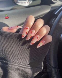 Mẫu nail Cherry chín mọng, xu hướng 2022